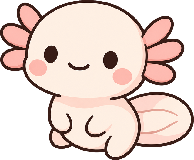 Pumi si axolotl tersenyum